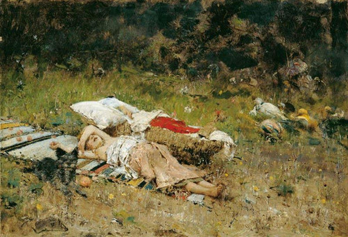 Siesta1 By Giuseppe De Nittis By Giuseppe De Nittis