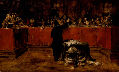 Sketch For A Picture Columbus Before The Council Of Salamanca By William Merritt Chase