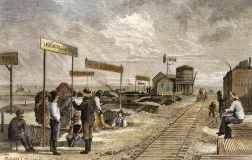 Sketches In The Far West An Under Ground Village By Jules Tavernier