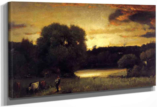 Slow Fading Day By George Inness By George Inness