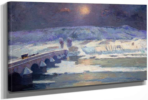 Snow In Auvergne By Albert Lebourg By Albert Lebourg