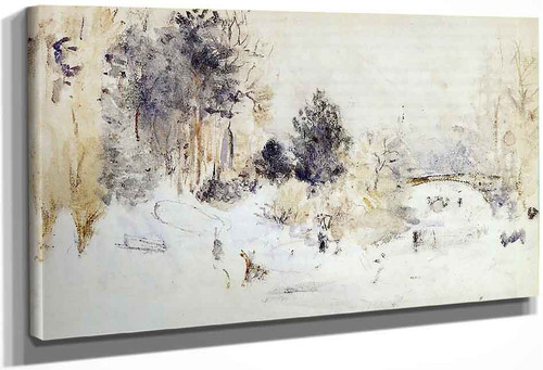 Snowy Landscape By Berthe Morisot