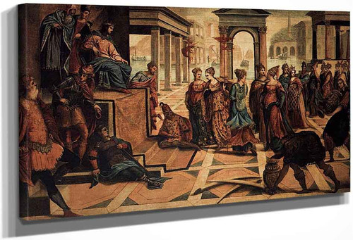 Solomon And The Queen Of Sheba 1 By Jacopo Tintoretto