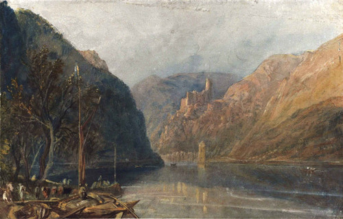 St Goarhausen And Katz Castle By Joseph Mallord William Turner