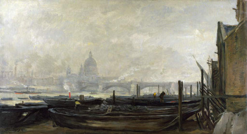 St Paul's From The Surrey Side By Charles Francois Daubigny By Charles Francois Daubigny