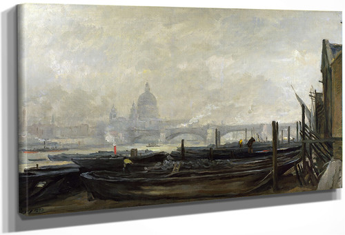 St Paul's From The Surrey Side By Charles Francois Daubigny By Charles Francois Daubigny