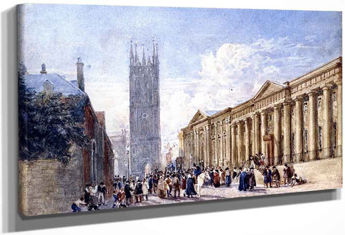 St. Mary's Church And The Shire Hall, Warwick By David Cox By David Cox