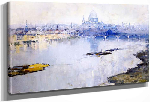 St. Paul's And The River By Sir Arthur Streeton