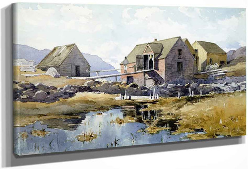 Stanley Fish House, Trefethren Barn, Starling Fish Houses, Monhegan Village By Samuel P R Triscott American 1846 1925