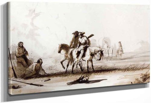 Starving Trappers By Alfred Jacob Miller