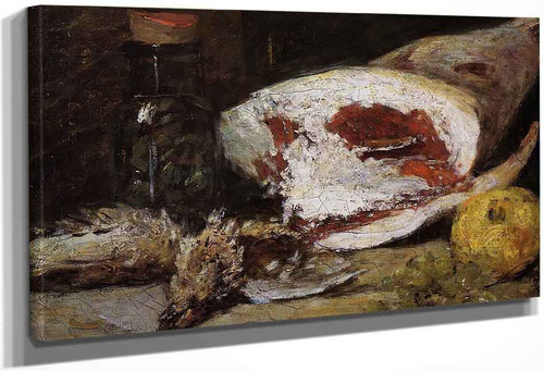 Still Life With A Leg Of Lamb By Eugene Louis Boudin