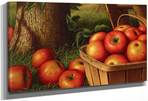 Still Life With Apples, Ladder And Tree By Levi Wells Prentice By Levi Wells Prentice