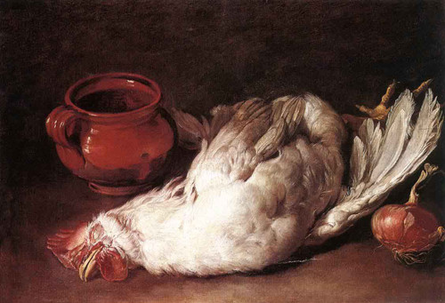 Still Life With Hen, Onion And Pot By Giacomo Ceruti Still Life With Hen, Onion And Pot By Giacomo Ceruti
