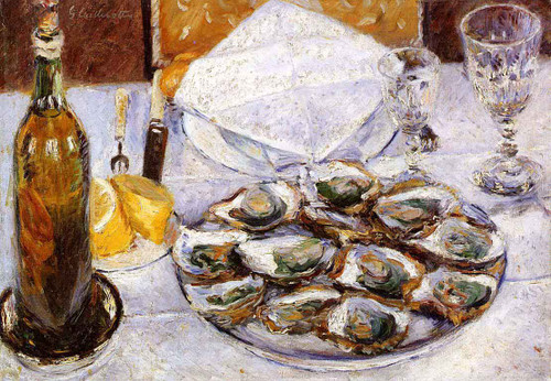 Still Life With Oysters1 By Gustave Caillebotte
