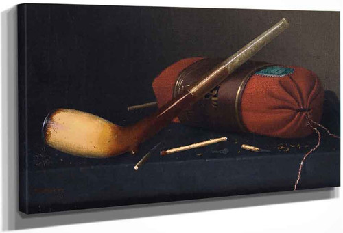 Still Life With Pipe 2 By William Michael Harnett By William Michael Harnett