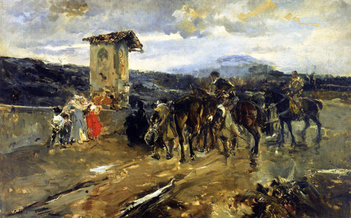 Stopping Along The Way, Scene From Don Quixote By Joaquin Sorolla Y Bastida