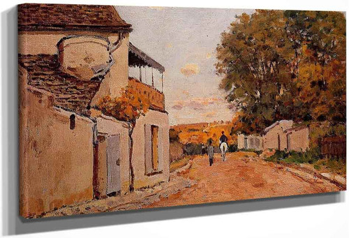 Street In Louveciennes By Alfred Sisley