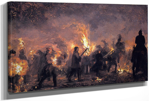 Students' Torchlight Procession By Adolph Von Menzel By Adolph Von Menzel