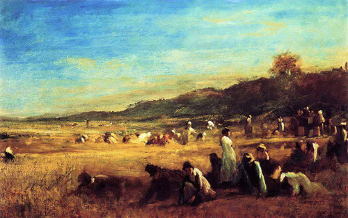 Study For 'The Cranberry Harvest, Island Of Nantucket' By Eastman Johnson By Eastman Johnson