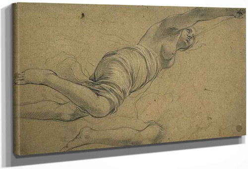 Study For Fame For An Allegorical Composition In Honour Of Cardinal Richelieu By Charles Le Brun