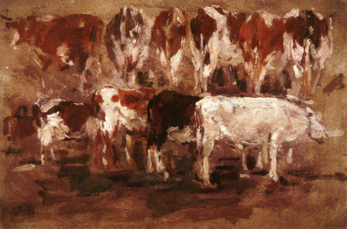 Study Of Cows By Eugene Louis Boudin