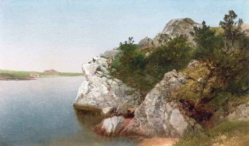 Study Of Rocks, Newport By John Frederick Kensett By John Frederick Kensett
