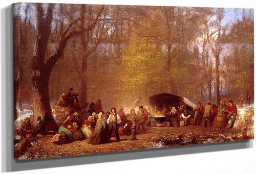 Sugaring Off At The Camp, Fryeburg, Maine By Eastman Johnson By Eastman Johnson