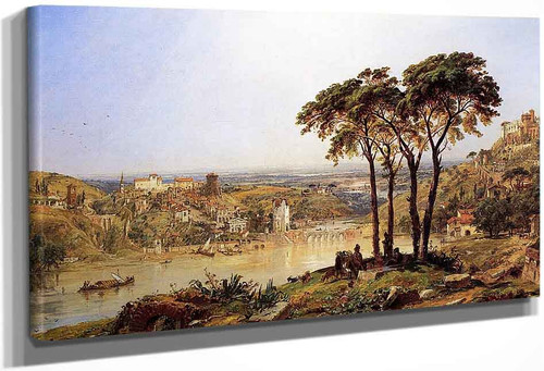 Summer, Noonday On The Arno By Jasper Francis Cropsey By Jasper Francis Cropsey