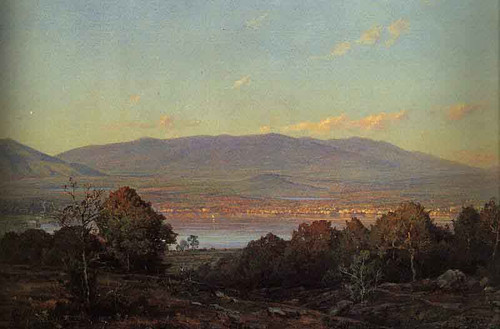 Sundown At Centre Harbour, New Hampshire By William Trost Richards By William Trost Richards