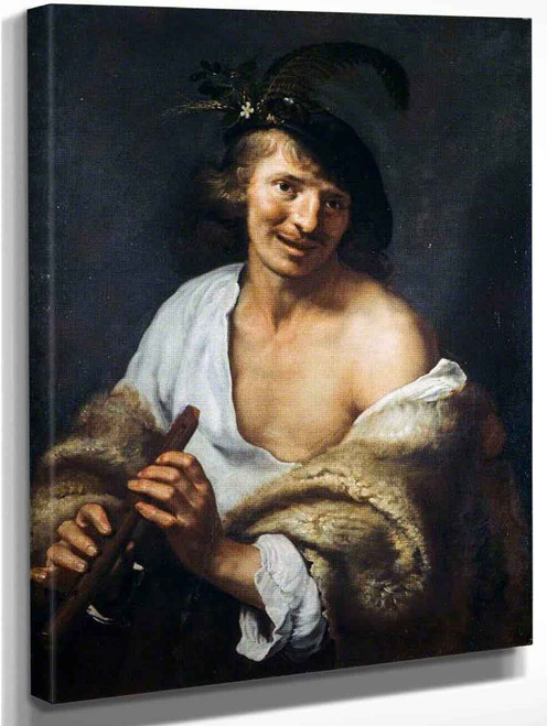 A Shepherd With A Pipe By Paulus Moreelse