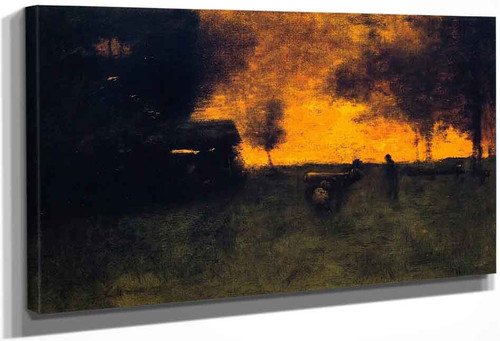 Sunset, Milking Time, Montclair By George Inness By George Inness
