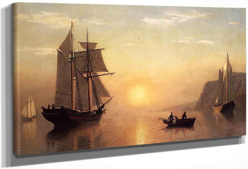 Sunset Calm In The Bay Of Fundy By William Bradford By William Bradford