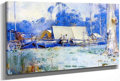 Surveyor's Camp By Sir Arthur Streeton