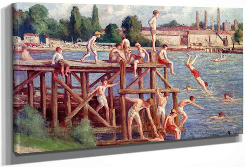 Swimming1 By Maximilien Luce By Maximilien Luce