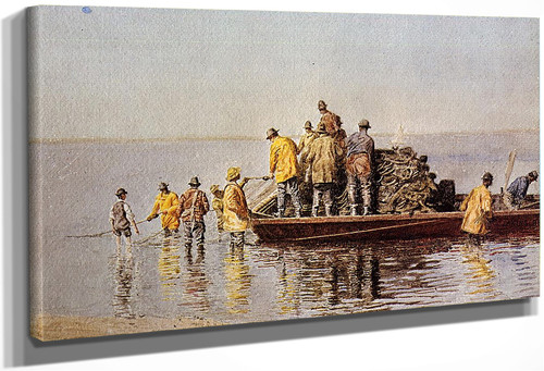 Taking Up The Net By Thomas Eakins By Thomas Eakins
