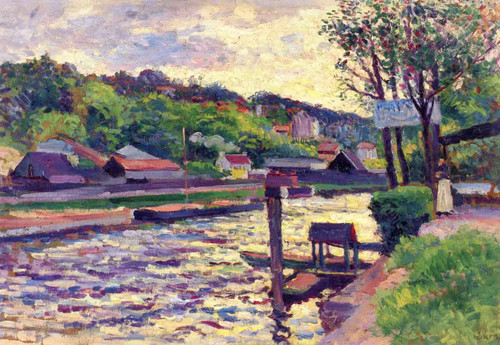 Tavern By The Water By Maximilien Luce By Maximilien Luce