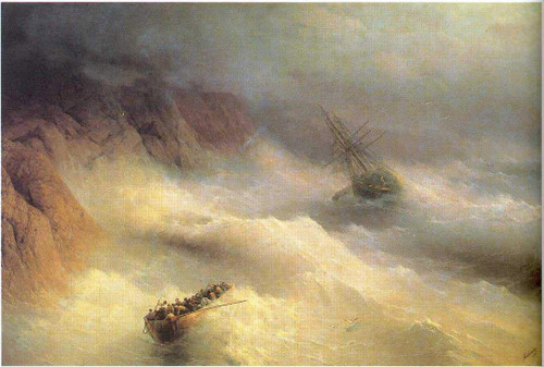 Tempest By Cape Aiya1 By Ivan Constantinovich Aivazovsky By Ivan Constantinovich Aivazovsky