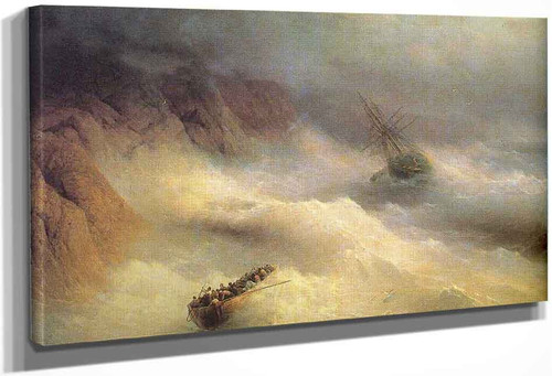 Tempest By Cape Aiya1 By Ivan Constantinovich Aivazovsky By Ivan Constantinovich Aivazovsky