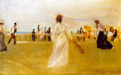 Tennis Game By The Sea By Max Liebermann By Max Liebermann