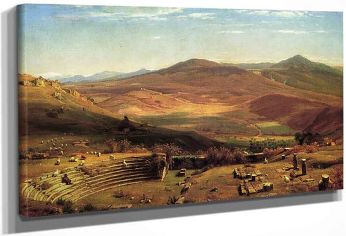 The Amphitheatre Of Tusculum And Albano Mountains, Rome By Thomas Worthington Whittredge