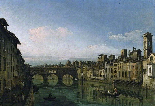 The Arno In Florence With The Ponte Vecchio By Bernardo Bellotto The Arno In Florence With The Ponte Vecchio By Bernardo Bellotto