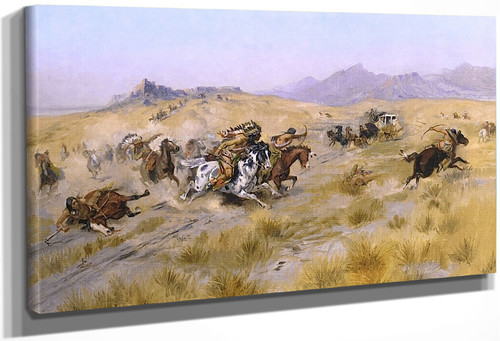 The Attack 2Q By Charles Marion Russell