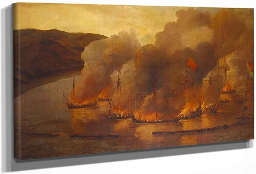 The Attack On Shipping In Bugia, 18 May 1671 By Willem Van De Velde The Younger