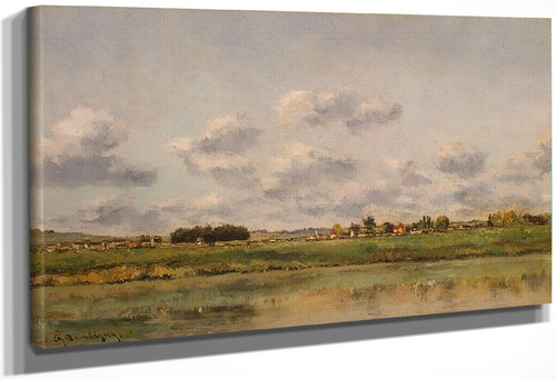 The Banks Of The Loing By Charles Francois Daubigny By Charles Francois Daubigny