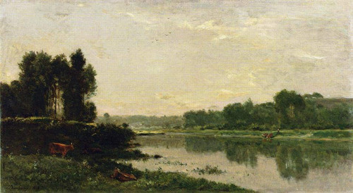 The Banks Of The River1 By Charles Francois Daubigny By Charles Francois Daubigny