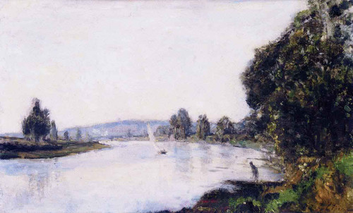 The Banks Of The Seine Downstream From Paris By Stanislas Lepine