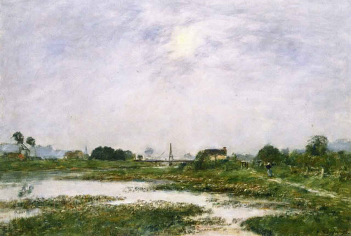The Banks Of The Toques During High Tides By Eugene Louis Boudin