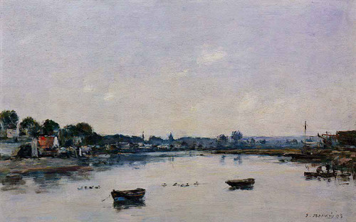 The Banks Of The Touques 1 By Eugene Louis Boudin The Banks Of The Touques 1 By Eugene Louis Boudin