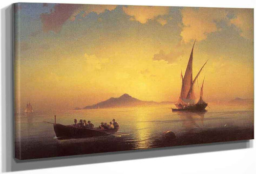 The Bay Of Naples By Ivan Constantinovich Aivazovsky By Ivan Constantinovich Aivazovsky