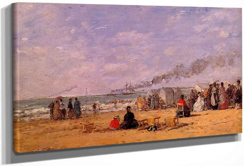 The Beach At Trouville 3 By Eugene Louis Boudin